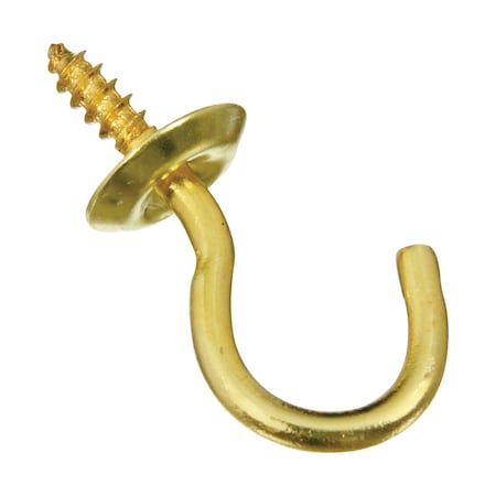 National Hardware National Hardware Gold Solid Brass 1.14 in. L Cup Hook 10 lb 50 pk N200-303